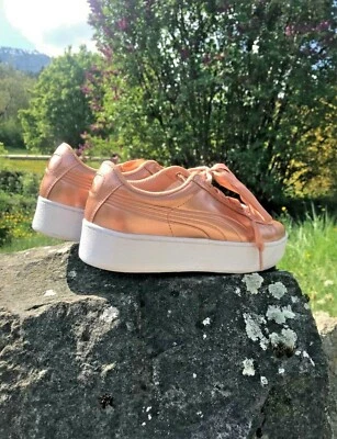 Puma Vikky Plate-Forme Ruban Rose - Photo 1/4