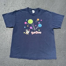 Vintage 90s Dum Dum Suckers Candy Spangler Candy Promo T Shirt Navy Blue Mens XL