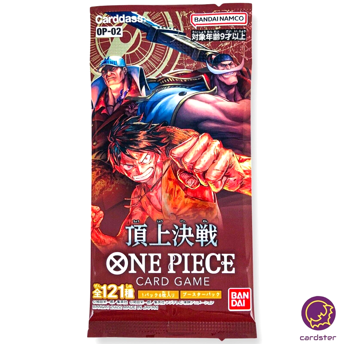 1 Pack Paramount War OP-02 ONE PIECE Card Japan Game Sealed