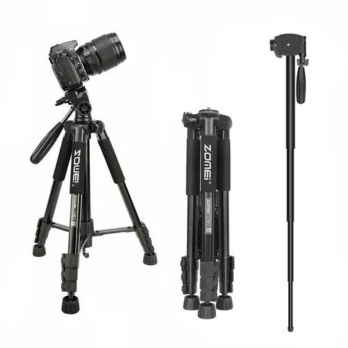 ZOMEI Q222 Camera Tripod Monopod Lightweight with Panhead for Canon Sony Nikon