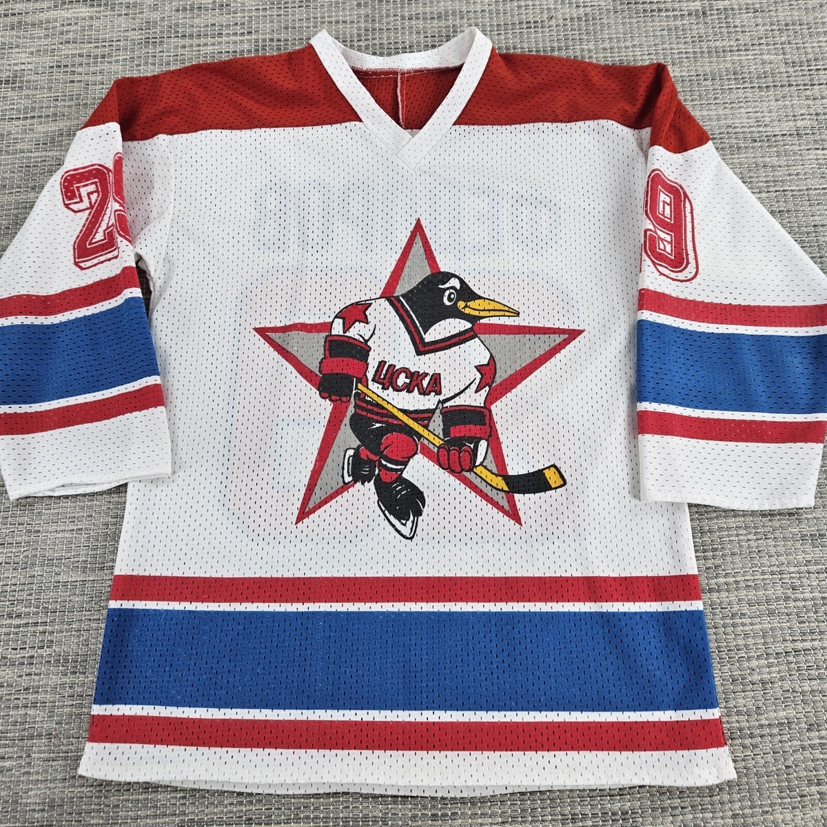 UCKA Central Red Army Russian Penguins Mesh Jersey #29 Size Large