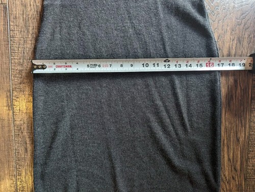 Calvin Klein Damen anthrazitgrau Rippstrick Reißverschluss Kragen Midi Pullover Kleid Small - Bild 7 von 14