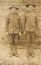 Vintage Unposted Postcard 2 Military Men