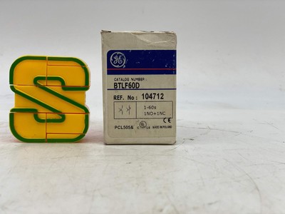 GE BTLF60D Pneumatic Timer Block, Delay On, 1-60 Seconds, 1 NO+1 NC (Open Box)