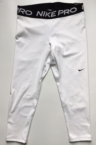 Nike Pro Women 365 Cropped Training Tights CZ9803 100 White With Defects L  | eBay