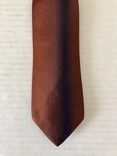 Wemlon by Wembley Men's Necktie Tie Polyester Copper Blue Red Stripe 56"