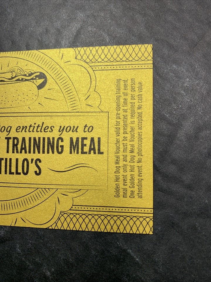 Portillo’s Restaurant Hot Dog Coupon Dachshund Weiner Dog Logo Great