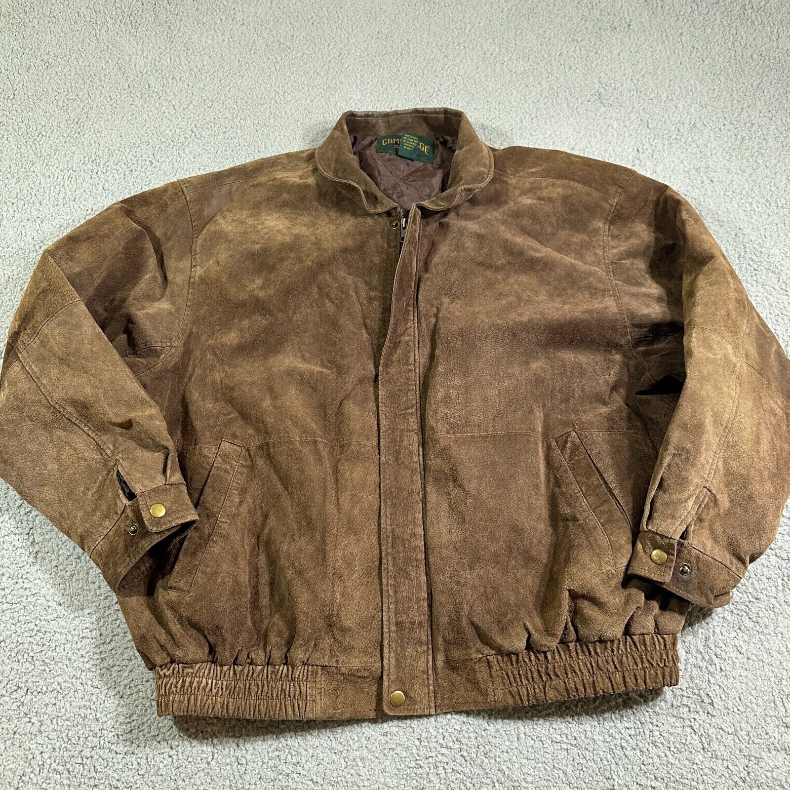 Cambridge Classics Men's Jacket Size XL Brown Sue… - image 1