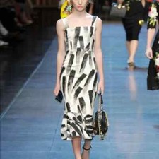 NWOT Runway Dolce & Gabbana Printed Midi Dress