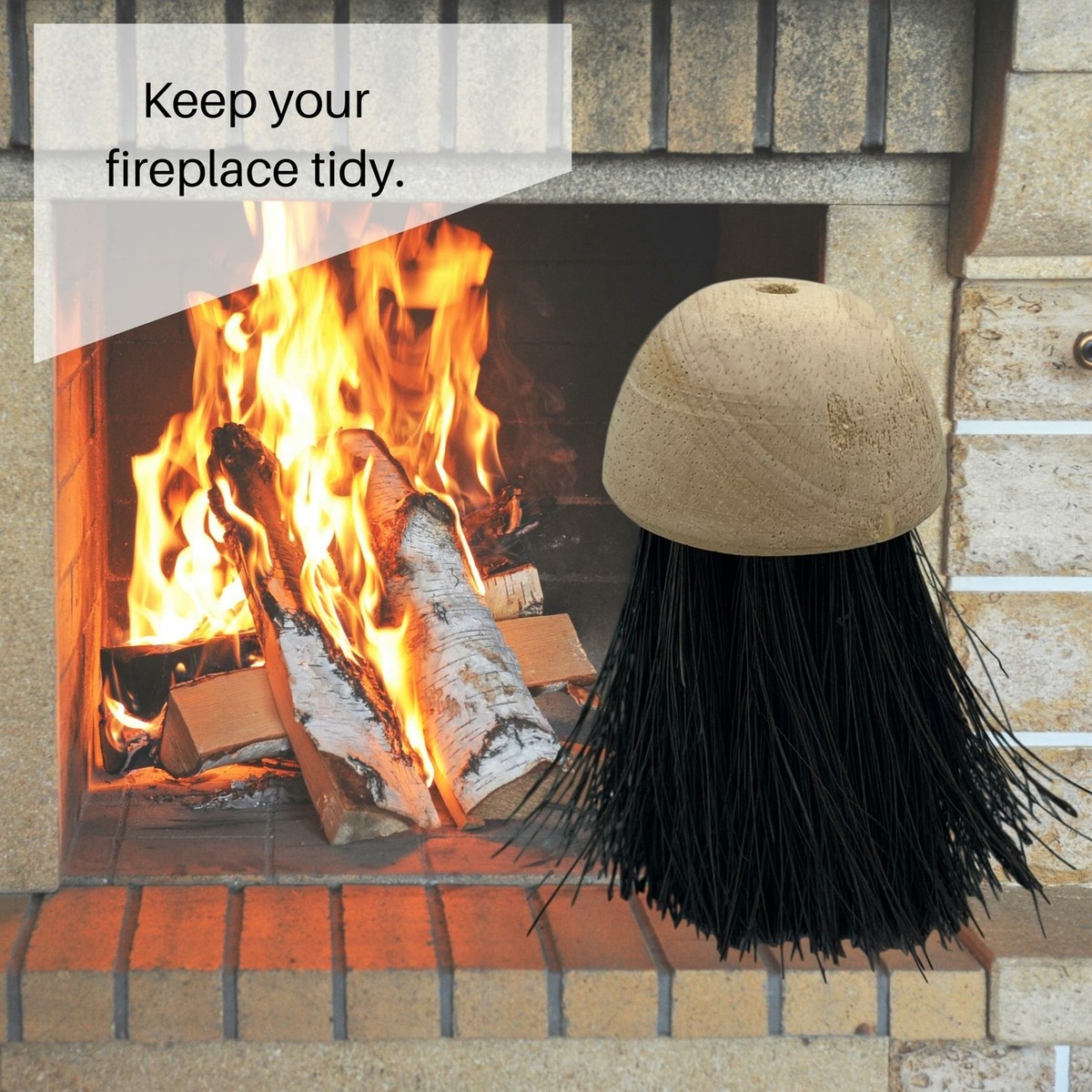 HIXNUG 2Pcs Fireside Copanion Brush Round Head Cleaning Brush Replaceent Hearth Fire Brush - View #10