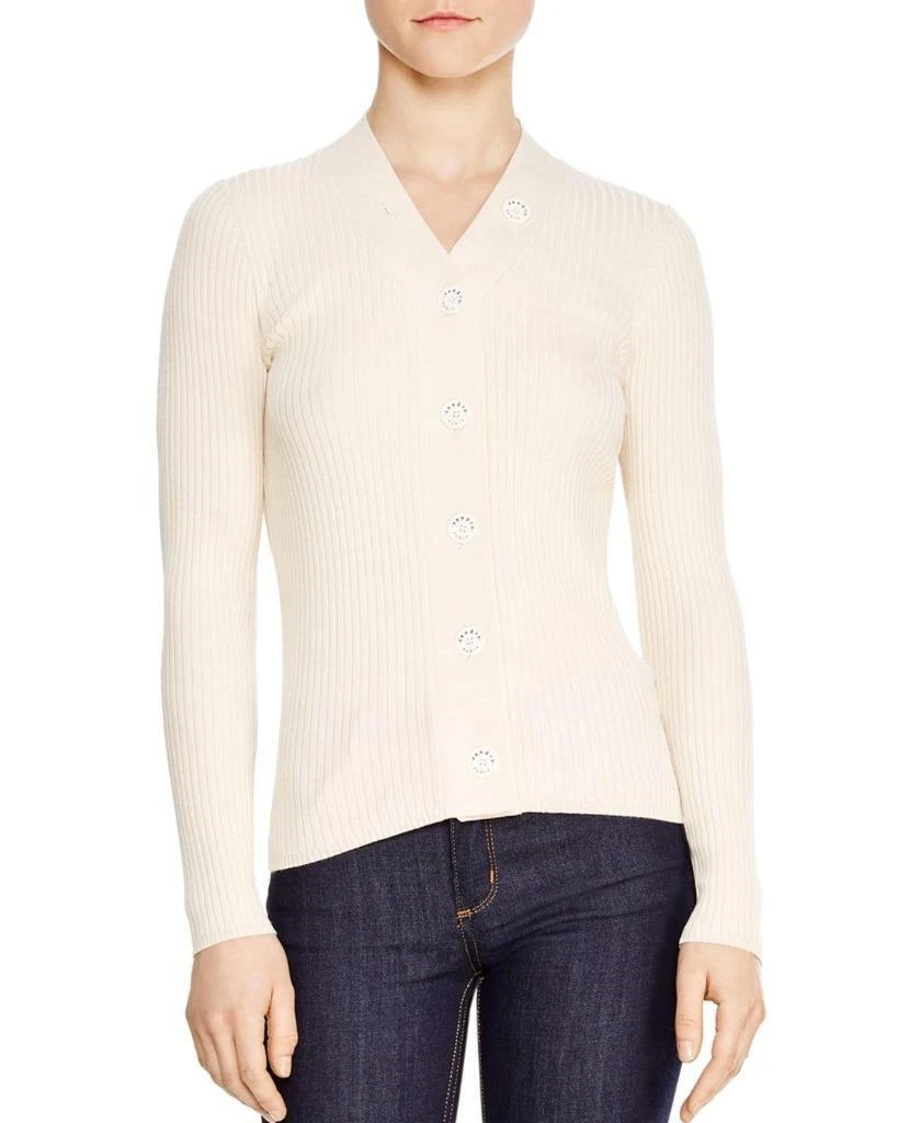 CLASSIC! Sandro Gabrielle Ribbed Fine-Knit Buttoned Cardigan size 1, 2 |  eBay