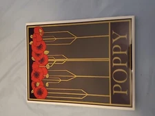 NWT Poppy Wall Decor Stylized Flowers by Wildflower Graphics "8 x 6"