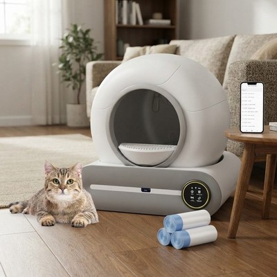 Ergonomische automatische Katzentoilette mit Smart Tracking & individuellen Reinigungsoptionen