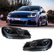 Parr Voll LED Scheinwerfer für Volkswagen VW Golf 6 MK6 2008-2012 Frontleuchten