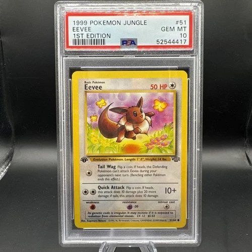 1999 Pokemon Jungle 1st Edition Eevee #51 PSA 10 GEM MINT