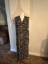 Divine Sarah Boho Floral Sleeveless V-Neck Rayon Maxi Dress