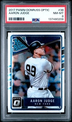 2017 Panini Donruss Optic - Rated Rookies Aaron Judge #38 (RC) PSA 8