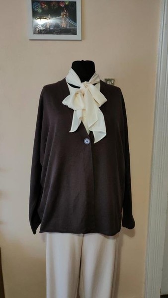 Women Laura Ashley Sweater Brown Viscose 38 / M /