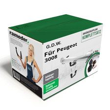 G.D.W. Anhängerkupplung abnehmbar & 13pol TowTec E-Satz für Peugeot 3008 16- AHK