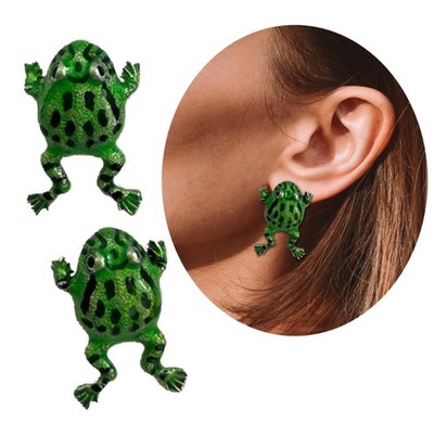 Goth Frog Earrings For Women Girl Fake Piercing Animal Ear Cuff Clip On Earrings