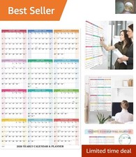 Durable 2026 Wall Calendar - Thick Paper, Beautiful Layout, Stickers Included