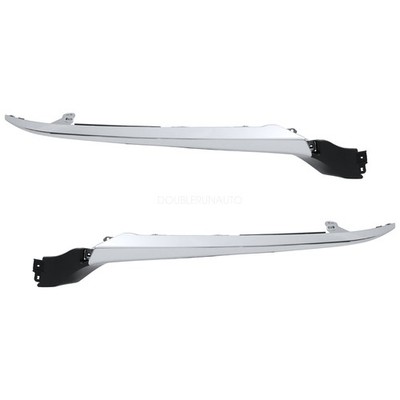 Pair  Front Bumper Grille Chrome Molding Headlight Trim For Honda Accord 2018-20
