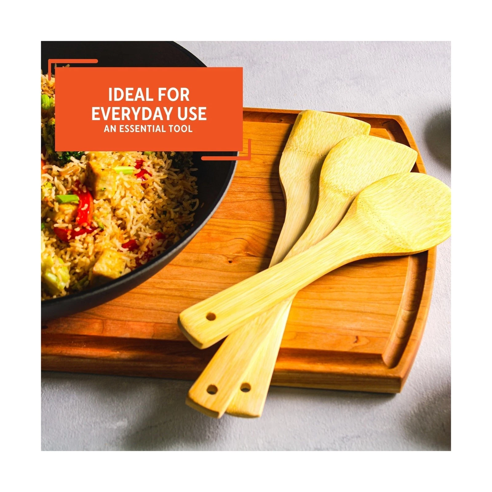 IMUSA Bamboo Spoon - Thumbnail 4
