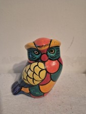 Vintage mexican talavera ceramic owl figurine...b2