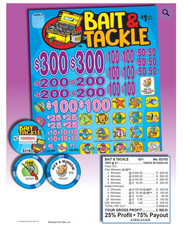Pull Tab Tickets- Chips - Game - Holder - Ba...