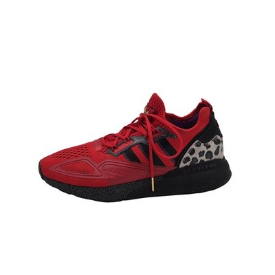 Adidas ZX 2K Boost Shoes Mens Size 10 Red Animal Print Low Top Sneakers FZ5414