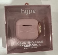 hype Silicone Case Clip for AirPods 4 Pink Wireless Charging Compatible
