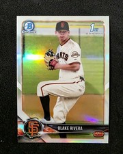 2018 Bowman Draft #BDC-80 Blake Rivera 1st Chrome Refractors
