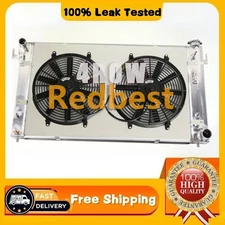 4Row Radiator+Shroud+2*14"Fan For 94-02 Dodge Ram1500 2500 3500 Pickup 5.9L#1552