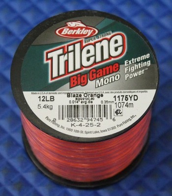 Berkley Trilene Big Game Blaze Orange 1/4LB Spool BGQS-80 CHOOSE