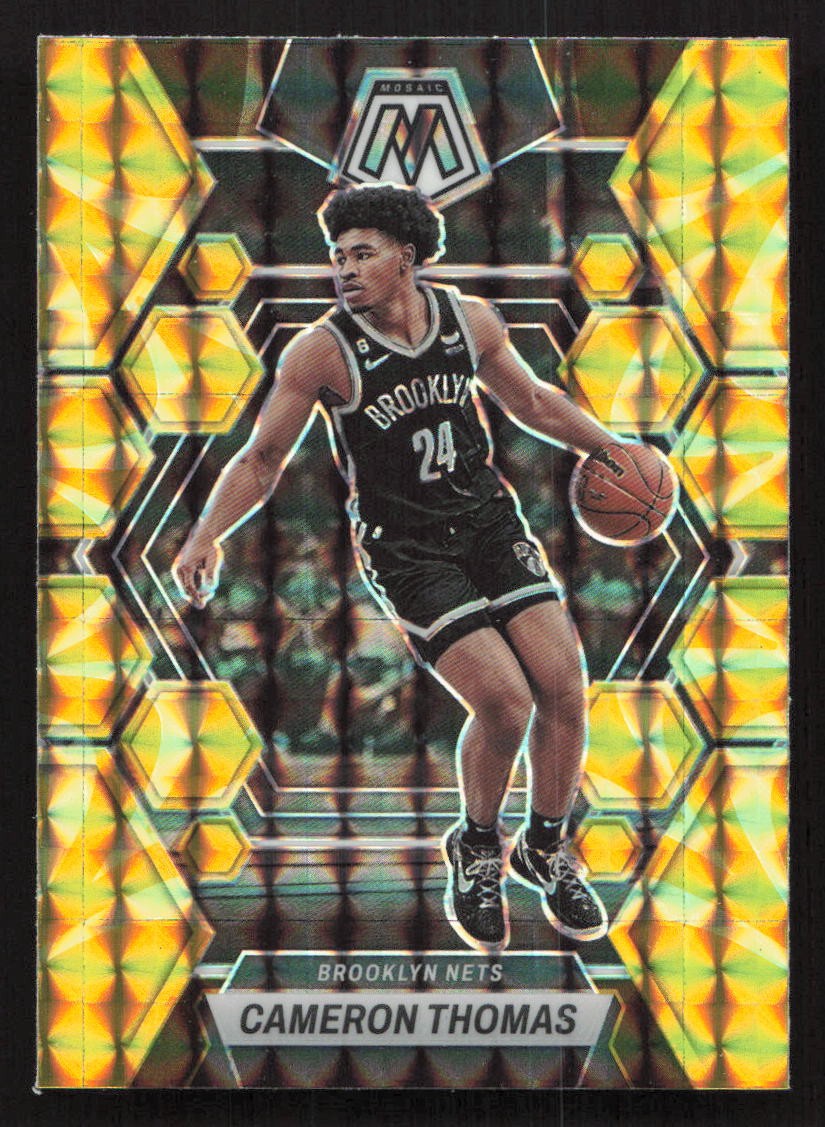 2022-23 Panini Mosaic Cameron Thomas Reactive Yellow #159 Card