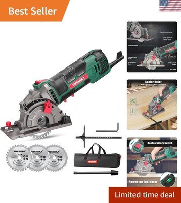 Ergonomic Mini Circular Saw 4A Pure Copper Motor for Wood, Metal, and Plastic