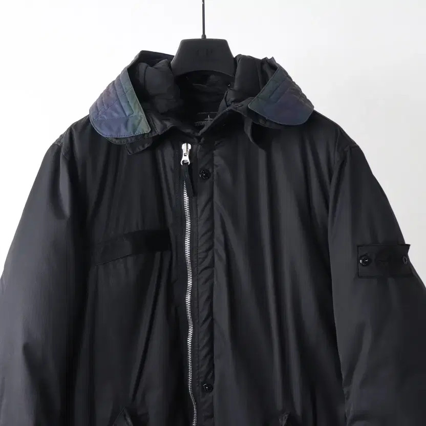 Stone Island Scarabeo Fish Tail Down Parka, Black, Men's L thumbnail 2