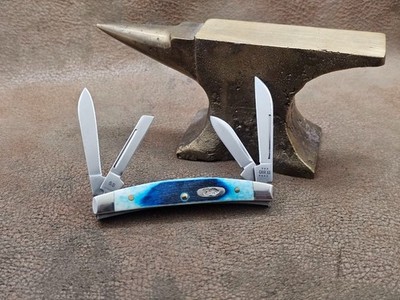 2023 Case XX USA 6468 small 4 blade congress pocket knife carribean blue sawcut