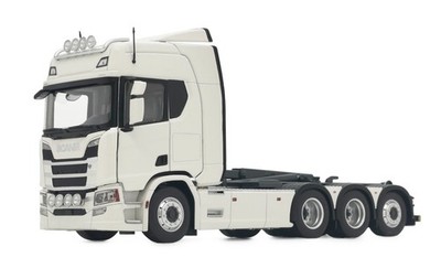 MARGE MODELS, SCANIA R500 8x4 Weiß mit Meiller-Haken, 1/32, MAR2307-01
