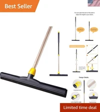Floor Squeegee Heavy Duty Cleaners Telescopic Pole EVA Blade Garage Bathroom