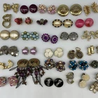 Lot 30 Vintage Now EARRINGS Clip and Screw On Rhinestone Enamel Costume Jewelry