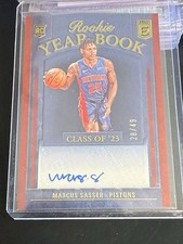 2023-24 Donruss Elite Rookie Yearbook Marcus Sasser #RYB-SAS Red /49 AU, RC