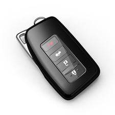 Tukellen for Lexus Key Fob Cover Premium Soft TPU Full Purple Black, Black