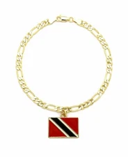[Icemond] Trinidad Tobago Flag Pendant Anklet