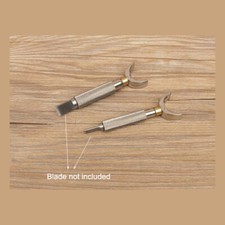 Nickel brass Dual Bearing Carving Knife Cut Blade Swivel Leathercraft Tool DIY