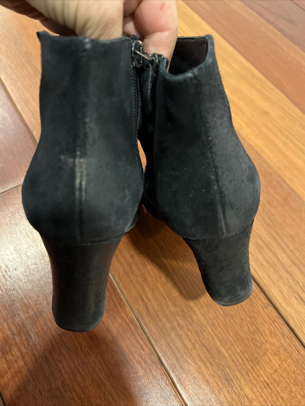 Chanel Black Leather Booties Size 36.5 - image 6