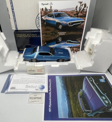 Franklin Mint 1971 Plymouth Road Runner 6-Pack True Blue LOW 1:24