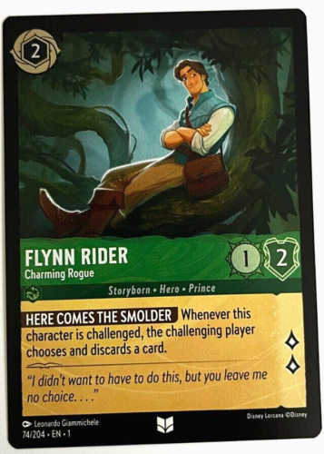 Disney Lorcana - Flynn Rider - Charming Rogue - UNCOMMON FOIL - 74/204 - Picture 1 of 2