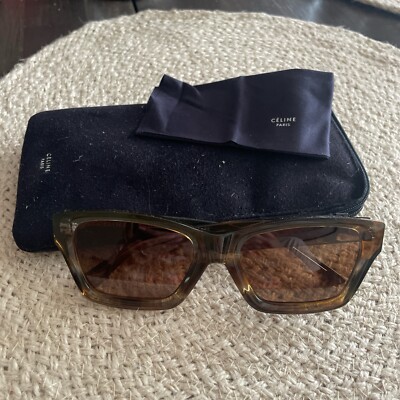 Women's Cl40053f 51Mm Celine Square Brown Sunglasses