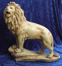Gro&szlig;er L&ouml;we Keramik Bloch Eichwald um 1900 Lion Leone